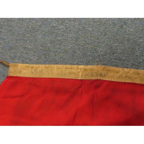 1248 - German NSDAP Party Flag, 3x2 feet approx, service worn