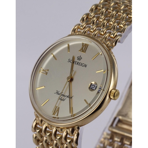 Sovereign 9ct gold watch mens hot sale