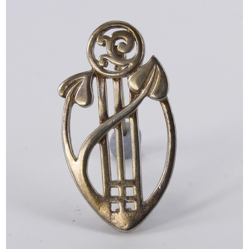 87 - Silver hallmarked brooch inspired by 'Charles Rennie Mackintosh', sold by Historic Originals, 23mm x... 