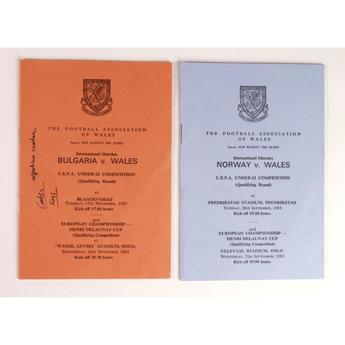 1022 - Wales International players itineraries, both for away internationals v Bulgaria European Championsh... 