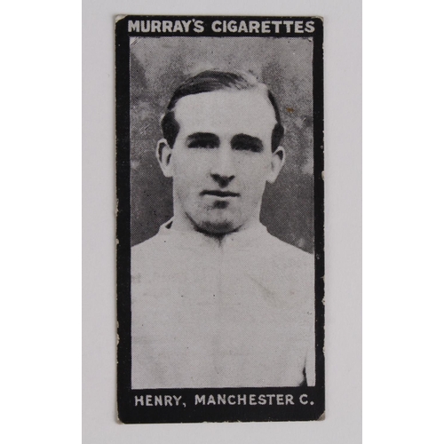 584 - Murray - Footballers series J, type card, Henry, Manchester C, G - G+, cat value £66