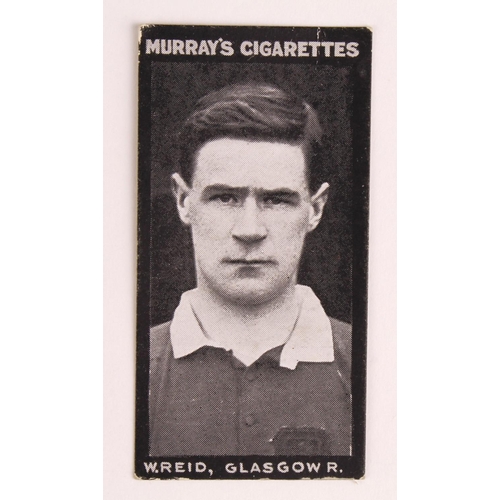 585 - Murray - Footballers series J, type card, W Reid, Glasgow R, G - G+, cat value £65