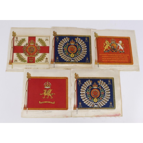 595 - Silks - Morris & Son, Regimental Colours (G size) 1916, complete set of 4, scarce set G - VG, minima... 