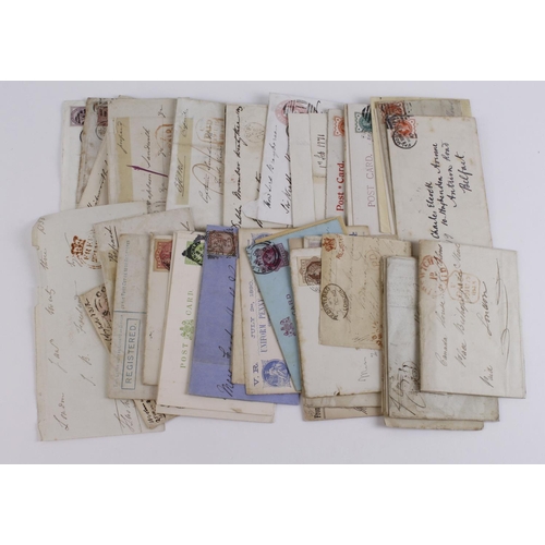 65 - GB postal history 1771-c1901, range of stampless mail inc 1771 entire from Longniddry Scotland with ... 