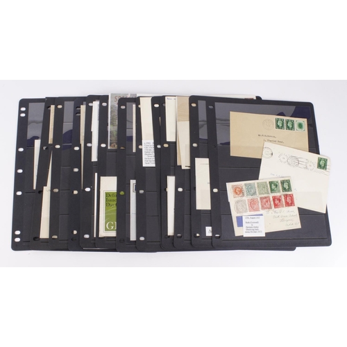 80 - GB stockpages with postal history covers 1879/1970 collection all with a ½d stamps theme noted Ban... 