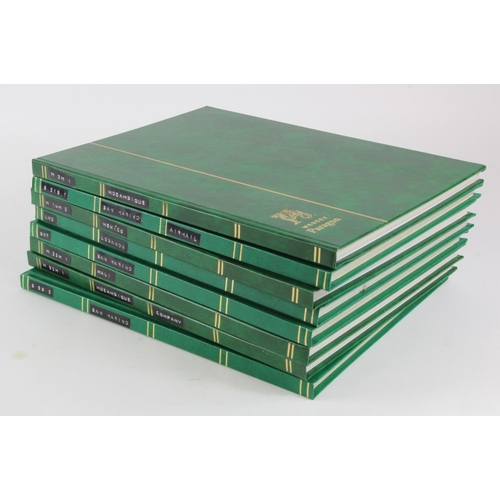 86 - Accessories. Set of matching green Wessex Paragon A4 stamp stockbooks featuring interleaving and pag... 