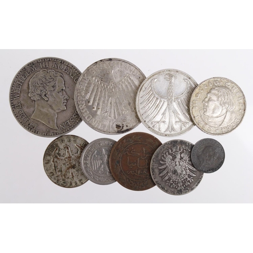 1097 - Germany (9) 19th-20thC assortment including silver, mixed grade.