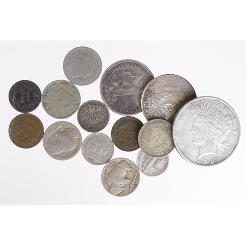 1167 - USA (14) 19th-20thC assortment including silver, mixed grade.