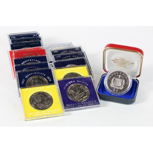 1173 - Western Samoa (20) cased cupro-nickel commemorative crowns, 1969-1977.