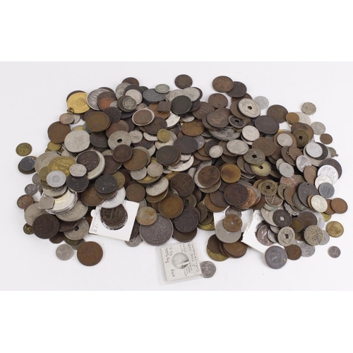 1179 - World Coins, large quantity in a stacker box, silver noted.