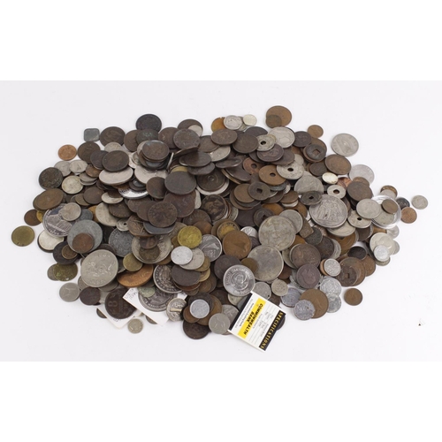 1180 - World Coins, large quantity in a stacker box, silver noted.