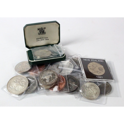 1183 - World Crown-Size Coins & Medals (24) 1960s-2000, including silver.