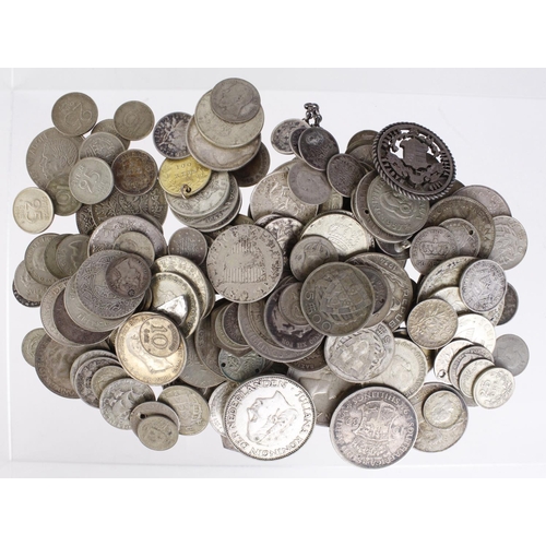 1186 - World Silver Coins, approx 750g, mixed fineness.