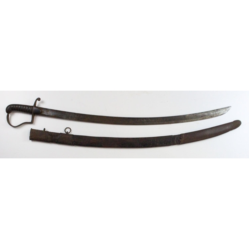 1346 - Sword - a 1796 Pattern Cavalry Officers Sword, curved blade 32.5