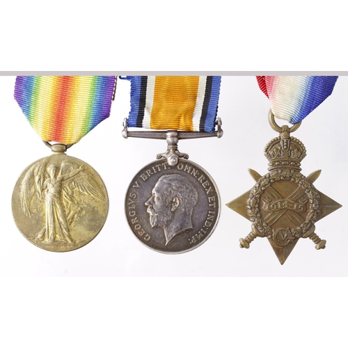 1391 - 1915 Star Trio to 1069 Sjt W M Lavender R.War.R. Served with 16th (Birmingham Pals Bn).  (3)