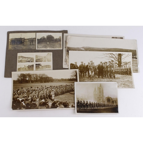 1422 - Australian WW1 interest - album page of photos and postcards Belton Park Camp 1916-1919. Plus variou... 