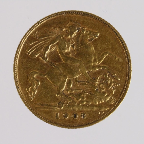 15 - Half Sovereign 1908 nVF