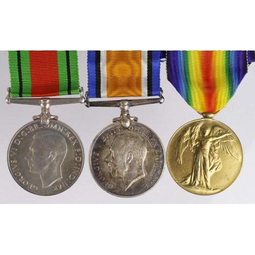 1537 - BWM & Victory Medal (100980 Pte E J Fuller MGC) served MGC Cavalry, and Defence Medal with named box... 