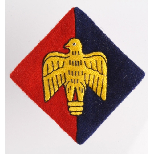 1616 - Cloth Badge: 646th Light Anti-Aircraft Regiment, Royal Artillery (5th Bttn. Essex Regiment) (TA) Emb... 