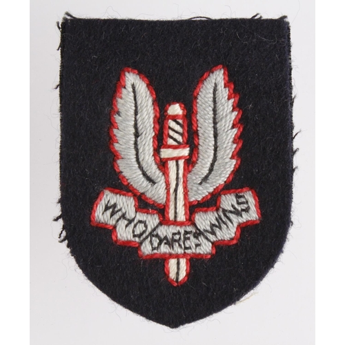 1625 - Cloth Badge: S.A.S. - Special Air Service Other Ranks embroidered felt Malayan period beret badge in... 