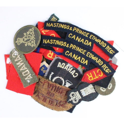 1628 - Cloth Badges: Canadian Army Formation Signs and Shoulder Title badges WW2 and later and all in excel... 