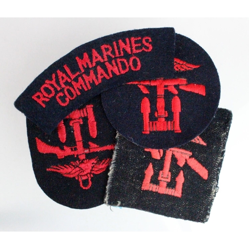 1630 - Cloth Badges: Combined Operations WW2 formation signs and Royal Marines Commando WW2 shoulder title ... 