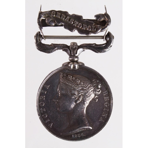 1646 - Crimea Medal 1854 with clasp Sebastopol, Regimentally Impressed (3351 Pte Cameron 42 Royal Highlande... 