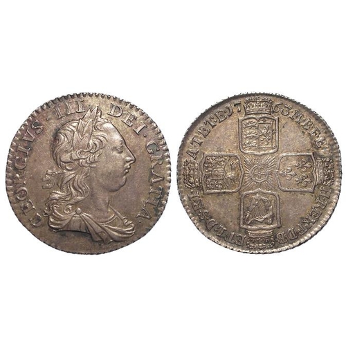 168 - Shilling 1763 'Northumberland' type, S.3742, toned nEF