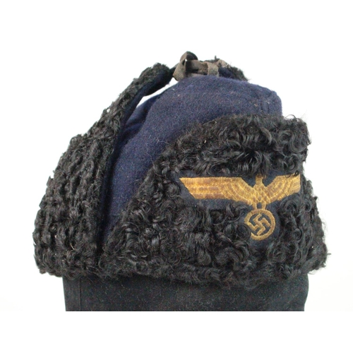 1759 - German Kriegsmarine cold weather cap with alpaca ear muffs, service wear