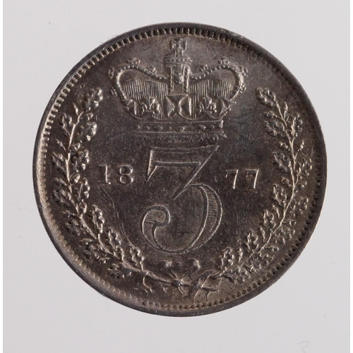 193 - Threepence 1877 EF