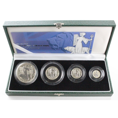 198 - Britainnia Four coin Silver proof set 2001 aFDC boxed as issued