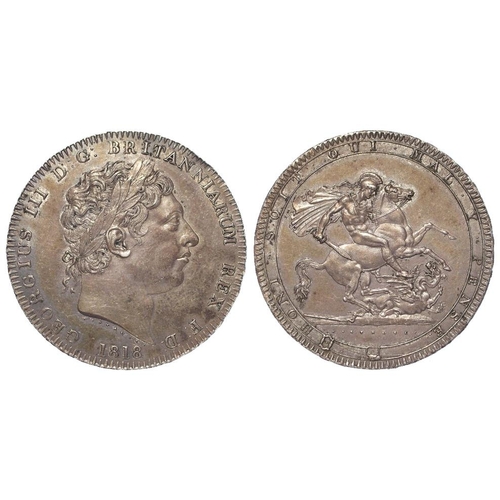 202 - Crown 1818 LIX, toned nEF, edge knock.