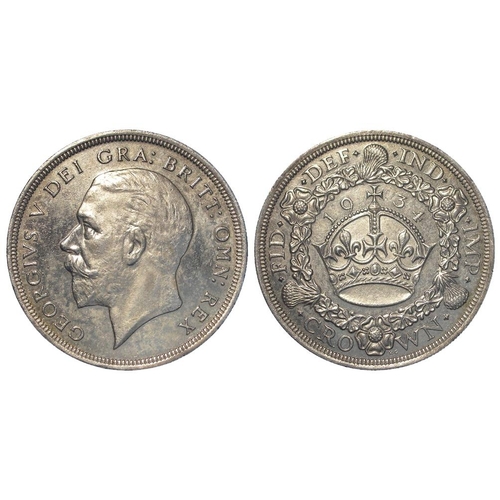 225 - Crown 1934 wreath, only 932 struck, lightly cleaned EF