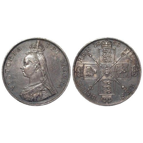 230 - Double-Florin 1890 toned EF