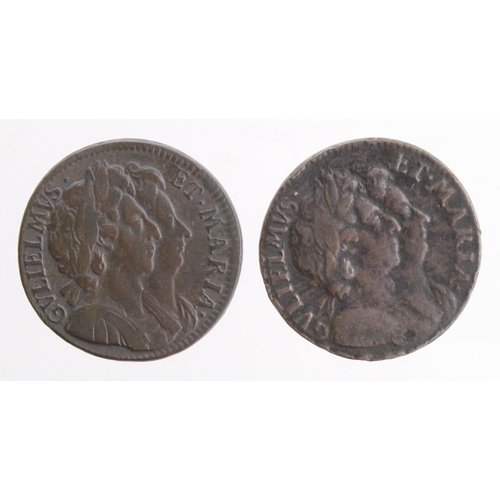 241 - Farthings (2) William & Mary 1694, VG and F-GF