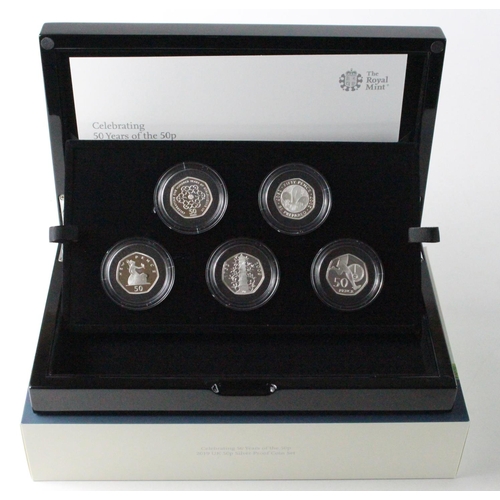 249 - Fifty Pence 2019 Silver proof five coin set 