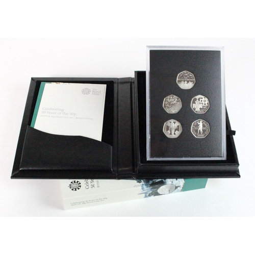 251 - Fifty Pence 2019 Silver proof five coin set 