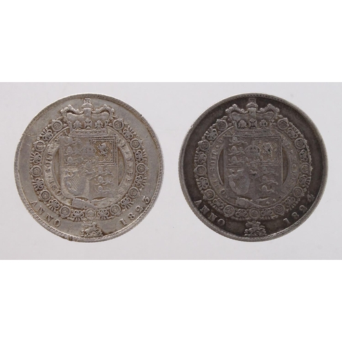 311 - Halfcrowns (2): 1823 scuffed nVF, and 1824 nVF