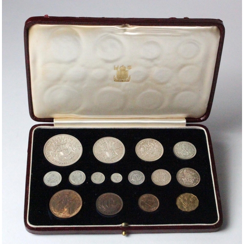 391 - Proof Set 1937 (15 coins) Crown to Farthing including Maundy Set, nFDC with original case.