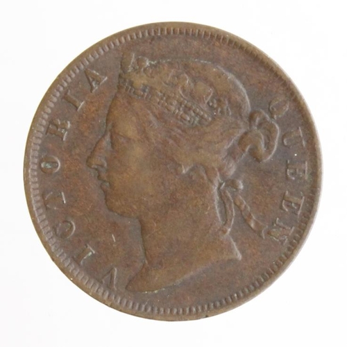 597 - Straits Settlements Half Cent 1884 aVF