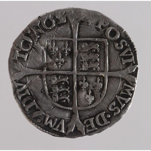 696 - Philip and Mary silver groat, mm. Lis, S.2508, scratched and crinkled GF