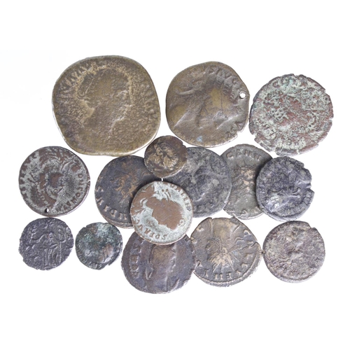 704 - Roman Imperial bronzes, all periods, average Fine. (15)