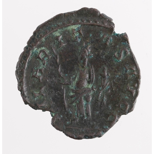 717 - Tetricus I billon Antoninianus, Mint of Mainz or Trier, 273-274 AD. Rev: Hilaritas standing left, ho... 