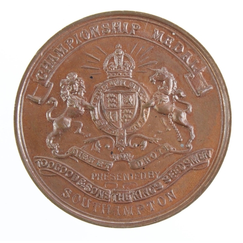 740 - British Agricultural Medal, bronze d.44mm: 'Championship Medal Presented by Toogood & Sons, The King... 