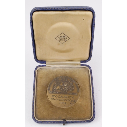 741 - British Award Medal, bronze d.51mm: The Desborough Medal, Conservators of the River Thames, to 'W.G.... 