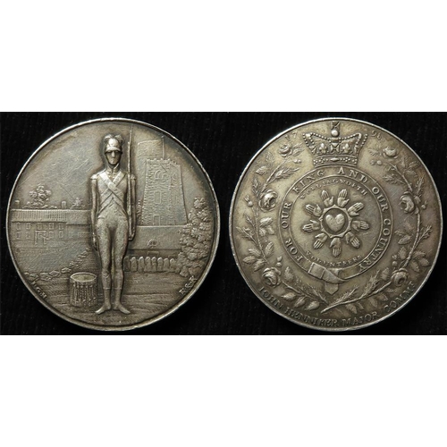 743 - British Commemorative / Military Medal, silver d.38mm: The Worlingworth Volunteers 1798, issued by J... 