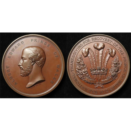 747 - British Commemorative Medal, bronze d.57.5mm: National Thanksgiving for the Recovery of the Prince o... 