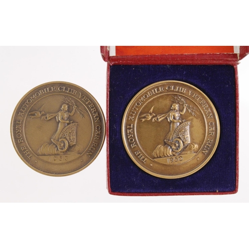 766 - British Motoring Medals (2) bronze d.38.5mm: The Royal Automobile Club Veteran Car Run, medals for '... 