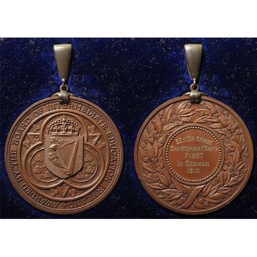 795 - Ireland, School Medal, bronze d.51mm: 'Awarded by the Board of Intermediate Education Ireland' / 'Se... 