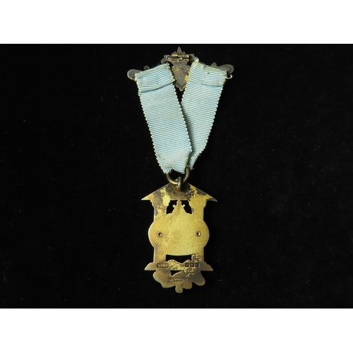 808 - Masonic Jewel: Lodge of Permanence (No. 5044) Founders Jewel 1928, hallmarked silver-gilt, beautiful... 